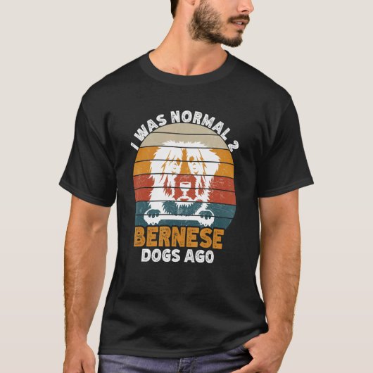 Retro Bernese Mountain Hund Tier 2 T-Shirt (Vorderseite)