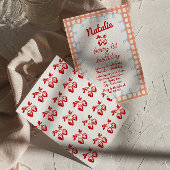 Retro Berry 1. Handgezeichnete Strawberry Geburtst Einladung