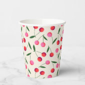 Retro Berry Cherry Birthday Party Pappbecher (Links)
