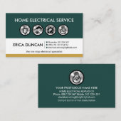 Retro Berufliche Zuhause-Elektrowerke Visitenkarte (Vorne/Hinten)