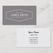 Retro beruflicher Titanrechtsanwalt Visitenkarte (Vorne/Hinten)