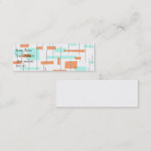 Retro Berufung Mini Visitenkarte (Vorne/Hinten)