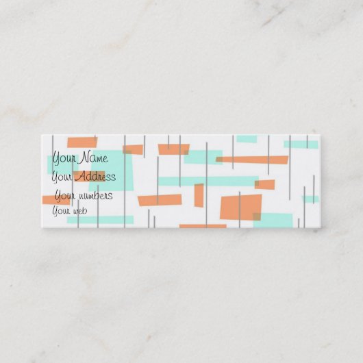 Retro Berufung Mini Visitenkarte (Vorderseite)