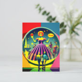 Retro Besichtigung des Pops Circus Art Postkarte (Stehend Vorderseite)