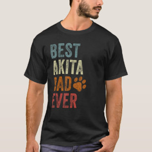Retro Best Akita Vater je Akita Inu Papa Pater T-Shirt