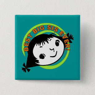Retro Best Big Sis Ever Button