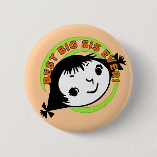 Retro Best Big Sis Ever Button