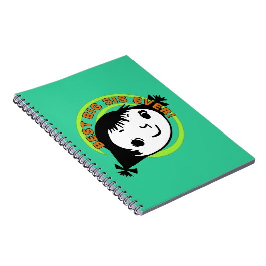 Retro Best Big Sis Ever Notizblock (Rechte Seite)