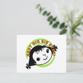 Retro Best Big Sis Ever Postkarte (Stehend Vorderseite)