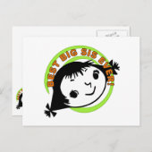 Retro Best Big Sis Ever Postkarte (Vorne/Hinten)