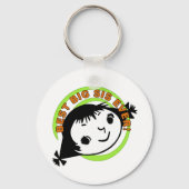 Retro Best Big Sis Ever Schlüsselanhänger (Vorderseite)