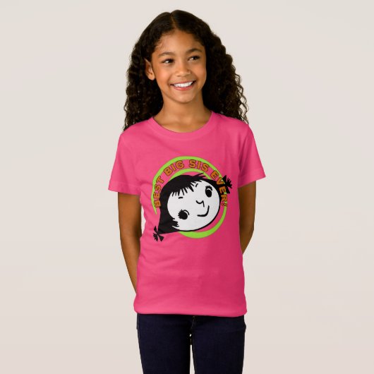 Retro Best Big Sis Ever T-Shirt (Vorne ganz)