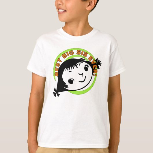 Retro Best Big Sis Ever T-Shirt (Vorderseite)