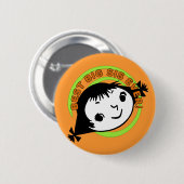 Retro Best Big Sister Ever Button (Vorne & Hinten)