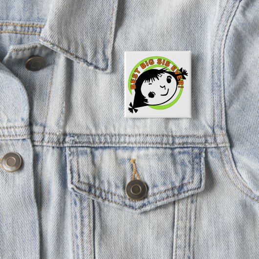Retro Best Big Sister Ever Button (Beispiel)