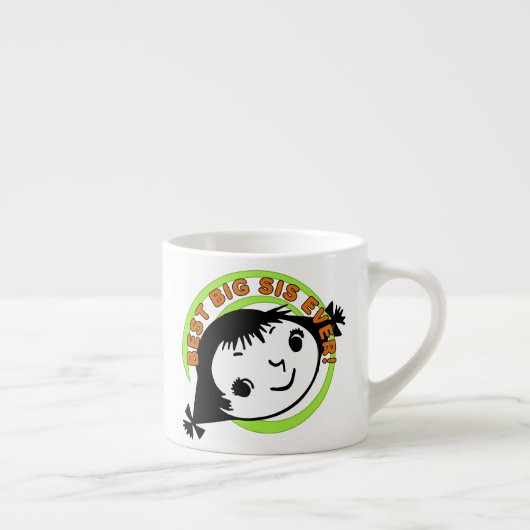 Retro Best Big Sister Ever Espressotasse (Rechts)