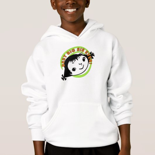 Retro Best Big Sister Ever Hoodie (Vorderseite)
