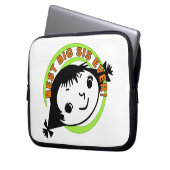 Retro Best Big Sister Ever Laptopschutzhülle (Vorderseite Links)