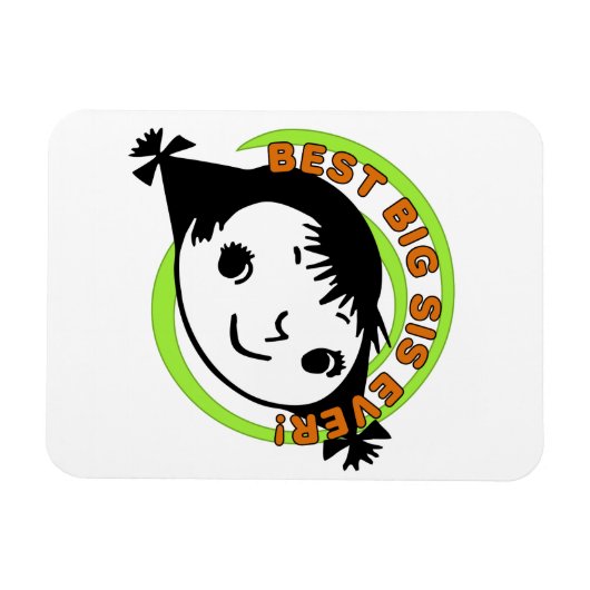 Retro Best Big Sister Ever Magnet (Horizontal)