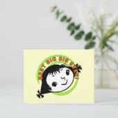 Retro Best Big Sister Ever Postkarte (Stehend Vorderseite)