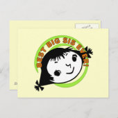 Retro Best Big Sister Ever Postkarte (Vorne/Hinten)