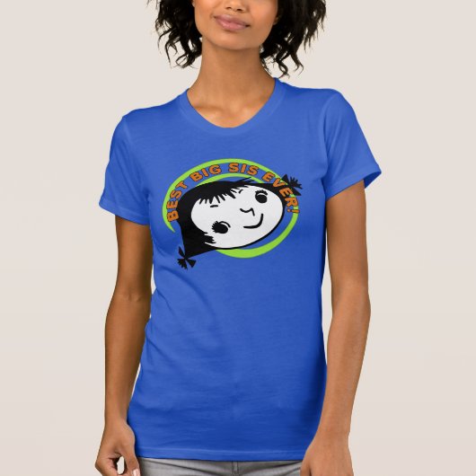 Retro Best Big Sister Ever T-Shirt (Vorderseite)