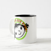 Retro Best Big Sister Ever Zweifarbige Tasse (Vorderseite Links)