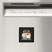 Retro Best Cat Opa Ever Funny Fist Bump Ground Magnet (In Situ (Geschirrspüler))