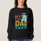 Retro Best Cat Vater je Kitty Daddy Man Pet Owner Sweatshirt (Vorderseite)
