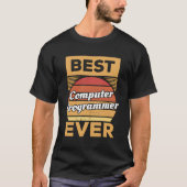 Retro Best Computer Programmer Ever Programming Co T-Shirt (Vorderseite)