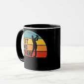 Retro Best Dad By Par Funny Golf Player Papa Tasse (Vorderseite Links)