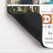 Retro Best Dad Ever Custom Photo Collage Mousepad (Ecke)
