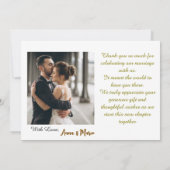 Retro Best Day Ever Photo Collage Wedding Dankeskarte (Rückseite)