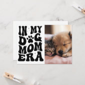 Retro Best Dog Mama Card - Geburtstag oder Muttert Karte (Vorderseite/Rückseite Beispiel)