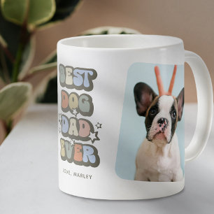 Retro Best Dog Vater je 2 Foto Kaffeetasse