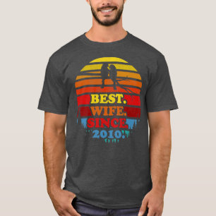 Retro Best Ehefrau seit 2010 Hochzeitsfeiern T-Shirt