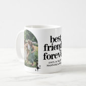 Retro Best Friends Forever Groovy Foto Friend Kaffeetasse (Vorderseite Links)