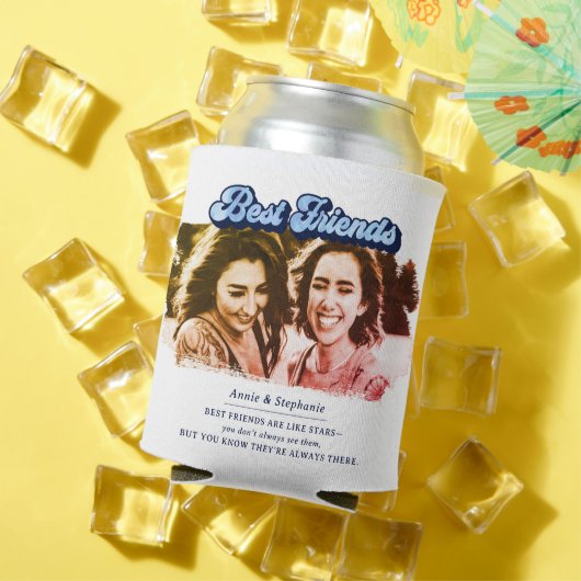 Retro Best Friends sind wie Stars Foto Dosenkühler (In Situ Sommer)