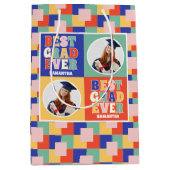 Retro Best Grad Foto Abschluss Mittlere Geschenktüte (Vorderseite)