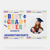 Retro Best Grad Foto Abschluss Willkommen Acrylschild (Vorderseite)