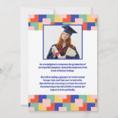 Retro Best Grad Foto Blue Abschluss Ankündigung (Rückseite)