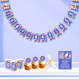 Retro Best Grad Foto Graduation Party Wimpelkette