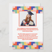 Retro Best Grad Foto Red Abschluss Ankündigung (Rückseite)