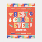 Retro Best Grad je Red Abschluss Fleecedecke (Vorderseite)