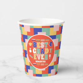 Retro Best Grad je Red Graduation Party Pappbecher