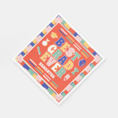 Retro Best Grad je Red Graduation Party Serviette (Ecke)