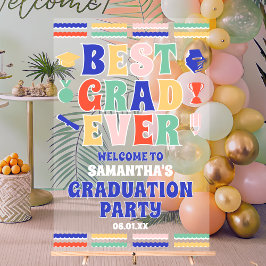 Retro Best Graduation Party - Willkommen Acrylschild