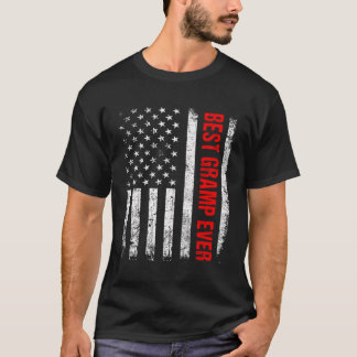 Retro Best Gramp je US American Flag Geschenke Fat T-Shirt