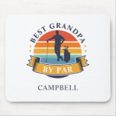 Retro Best Grandpa By von Personalized Golfer Dad Mousepad (Vorne)