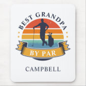 Retro Best Grandpa By von Personalized Golfer Pop Mousepad (Vorne)